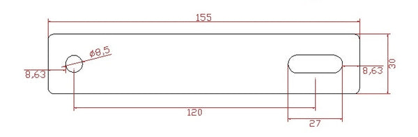 Breite Montageplatten für Dachzeltbefestigung (4 Stück)
